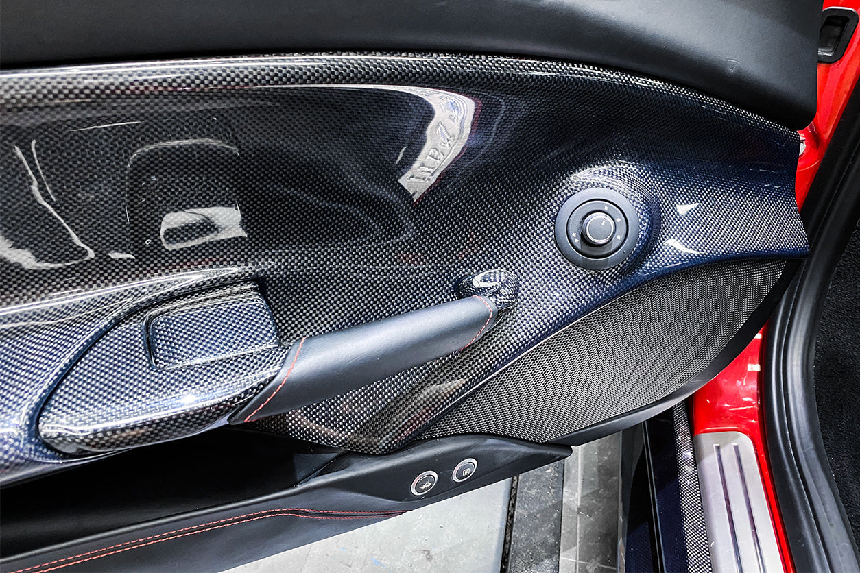 2015-2020 Ferrari 488 GTB/Spyder Carbon Fiber Door Handle Interior - DarwinPRO Aerodynamics