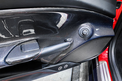 2015-2020 Ferrari 488 GTB/Spyder Carbon Fiber Door Handle Interior - DarwinPRO Aerodynamics