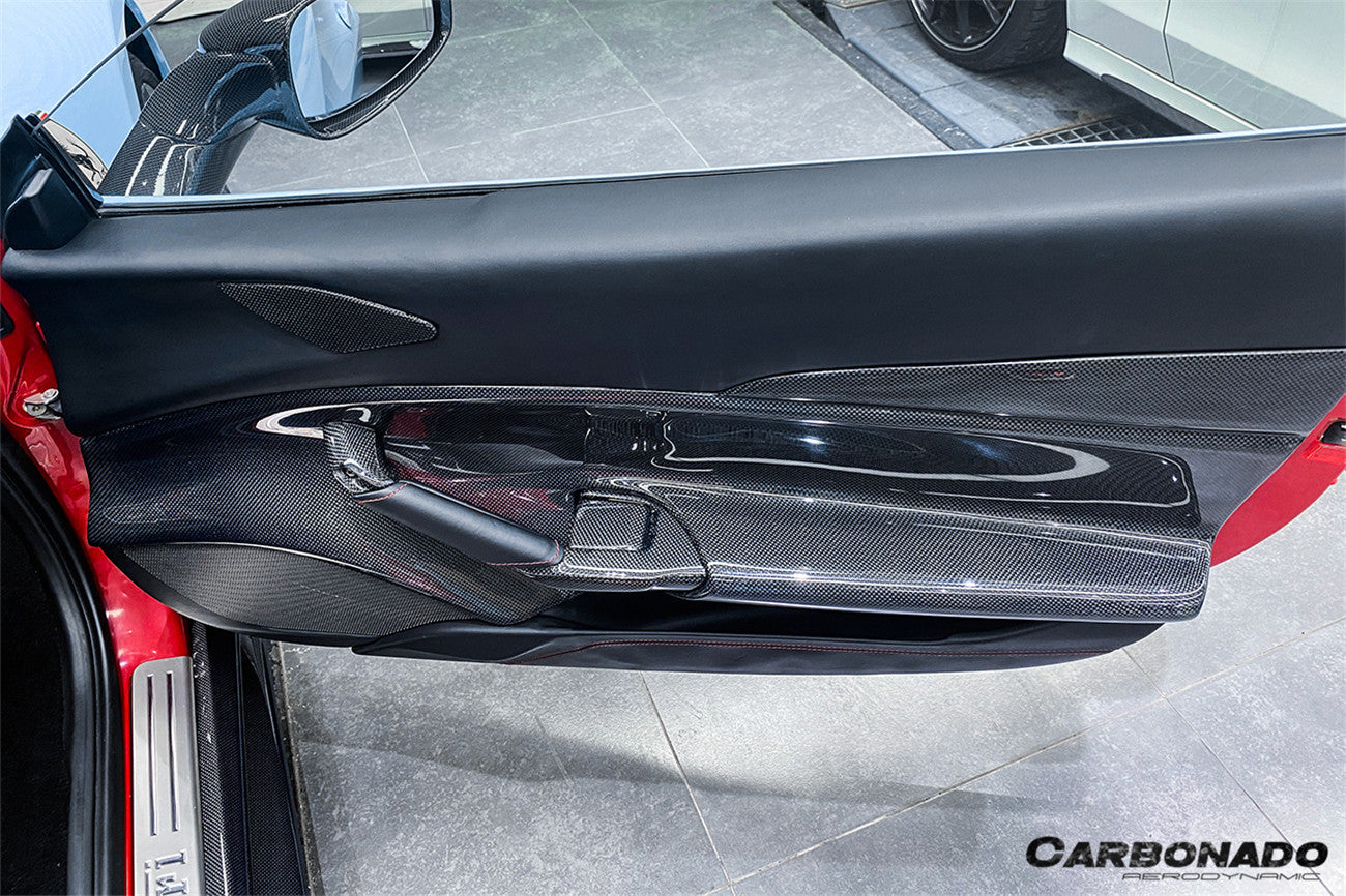 2015-2020 Ferrari 488 GTB & Spider Carbon Fiber Door Panel Interior - Carbonado