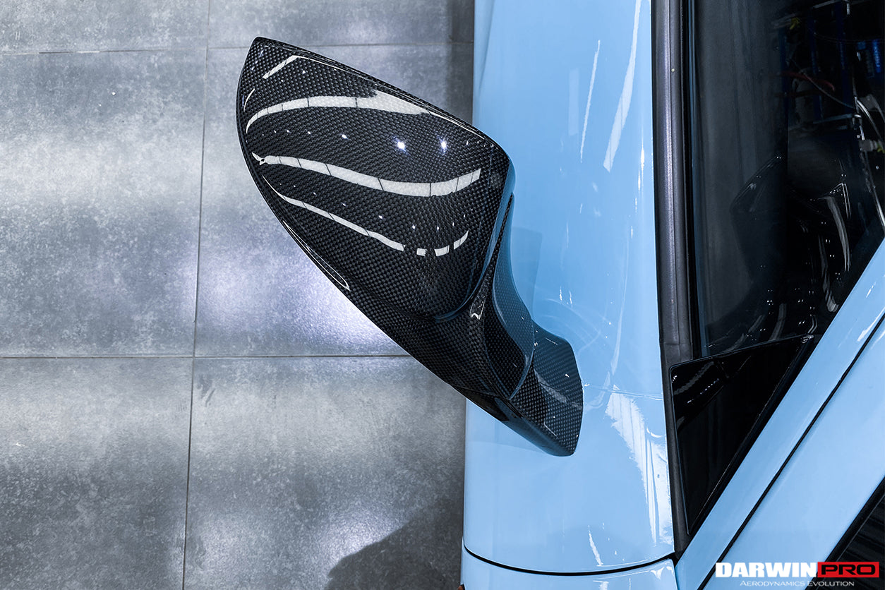 2015-2020 Ferrari 488 GTB/Spyder Carbon Fiber Mirror House & Base Replacement - DarwinPRO Aerodynamics