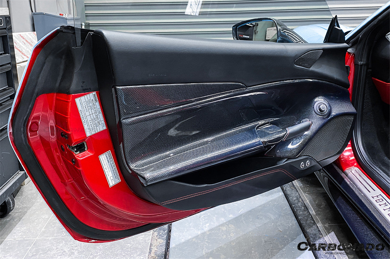 2015-2020 Ferrari 488 GTB & Spider Carbon Fiber Door Panel Interior - Carbonado