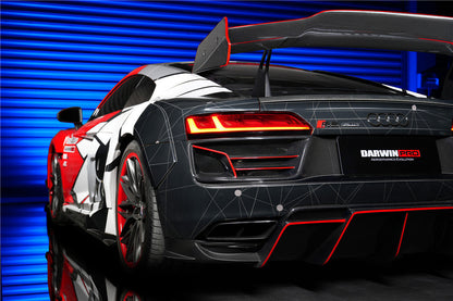2016-2018 Audi R8 Coupe/Spyder IMPII Part Carbon Fiber Rear Bumper - DarwinPRO Aerodynamics