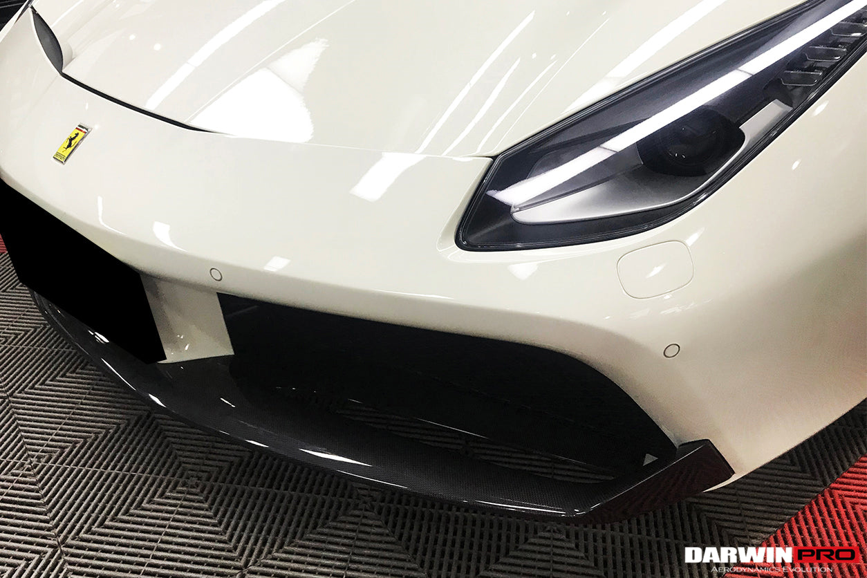 2015-2020 Ferrari 488 GTB/Spyder Carbon Fiber Front Lip - DarwinPRO Aerodynamics
