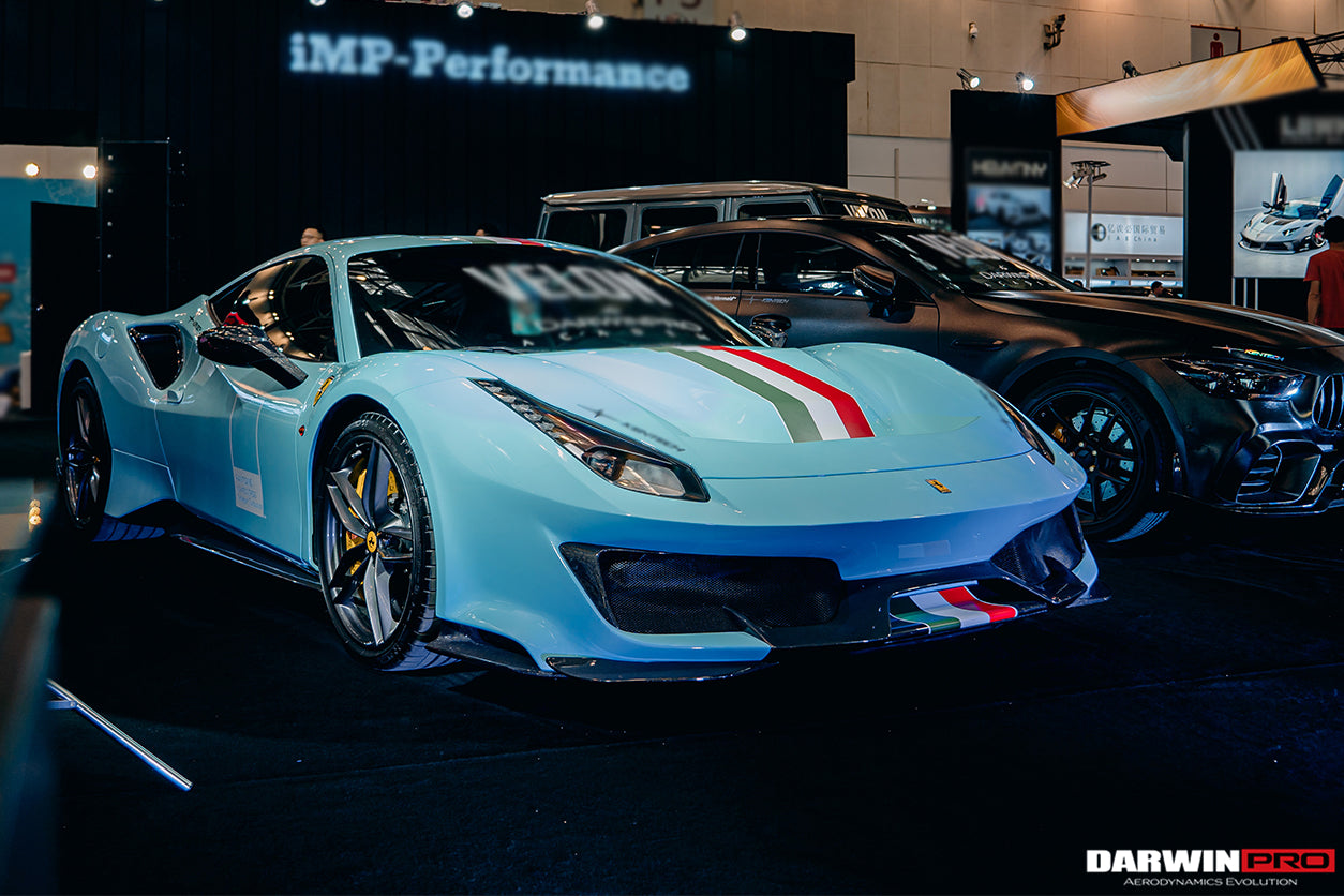 2015-2020 Ferrari 488 GTB/Spyder Pista Style Quarter Panel Side Scoops - DarwinPRO Aerodynamics