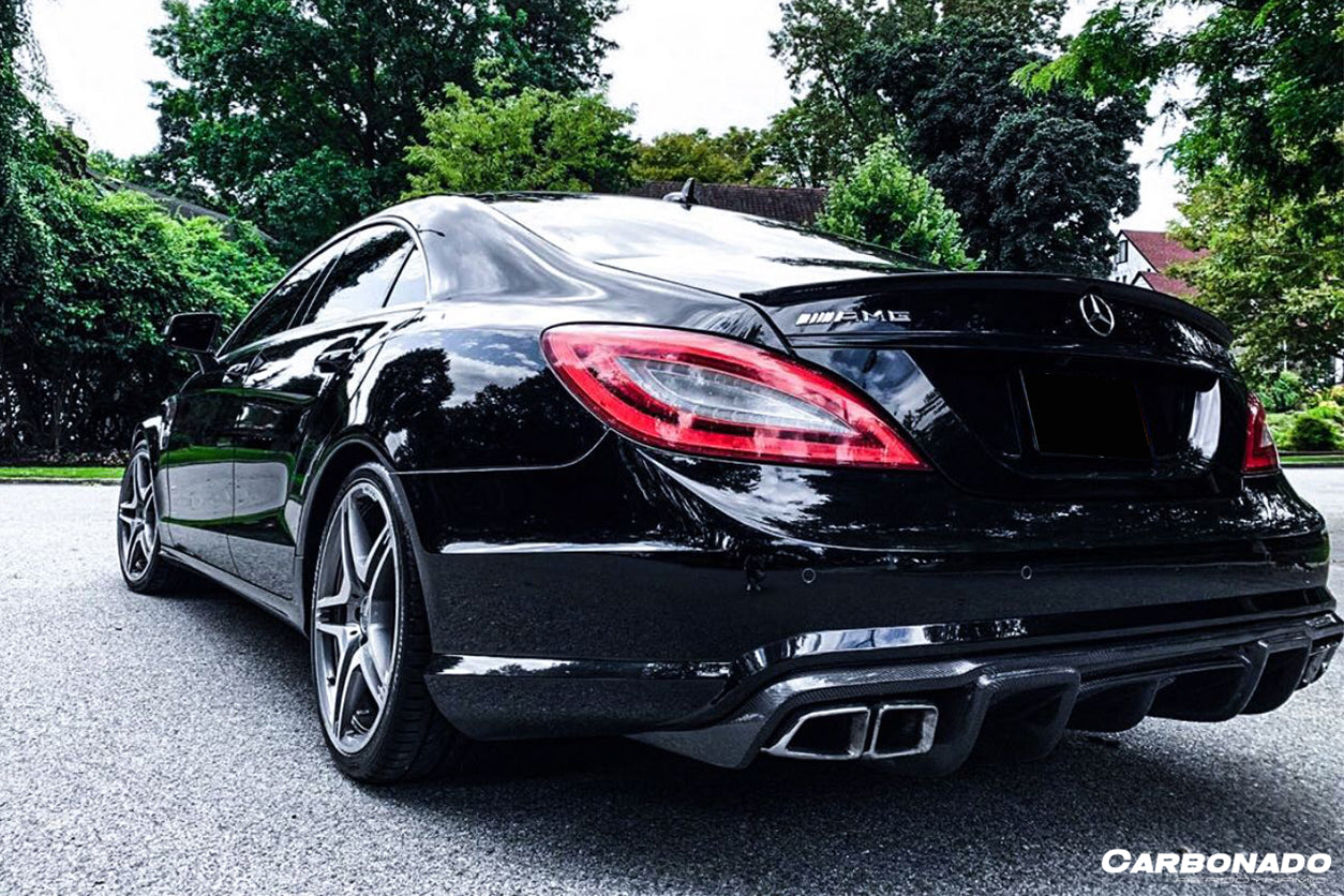 2011-2015 Mercedes Benz CLS400 CLS500 CLS63 AMG W218 RT Style Rear Diffuser - Carbonado