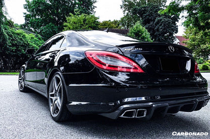 2011-2015 Mercedes Benz CLS400 CLS500 CLS63 AMG W218 RT Style Rear Diffuser - Carbonado