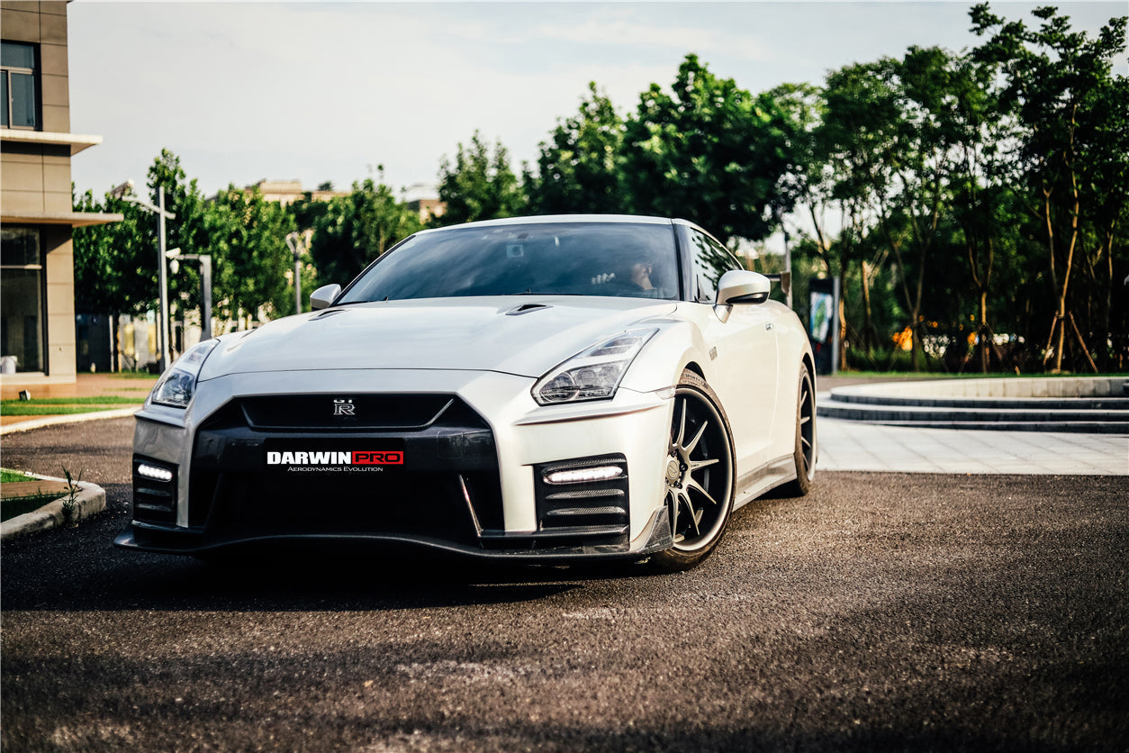 2008-2016 Nissan GTR R35 CBA/DBA Ver17 NSM Style Partial Carbon Fiber Front Bumper - DarwinPRO Aerodynamics