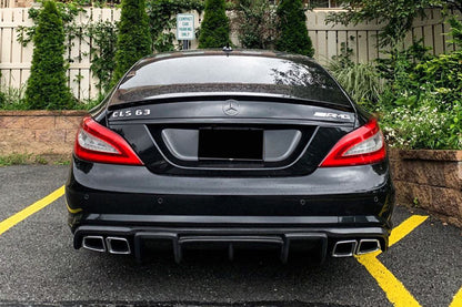 2011-2015 Mercedes Benz CLS400 CLS500 CLS63 AMG W218 RT Style Rear Diffuser - Carbonado