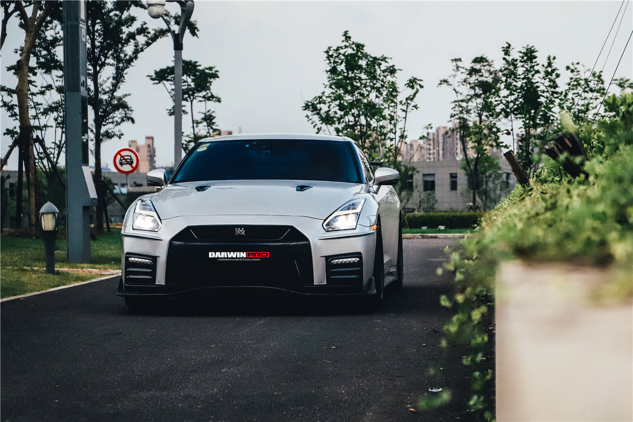 2008-2016 Nissan GTR R35 CBA/DBA Ver17 NSM Style Partial Carbon Fiber Front Bumper - DarwinPRO Aerodynamics