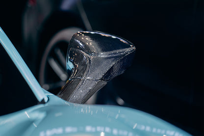 2015-2020 Ferrari 488 GTB/Spyder Carbon Fiber Mirror House & Base Replacement - DarwinPRO Aerodynamics