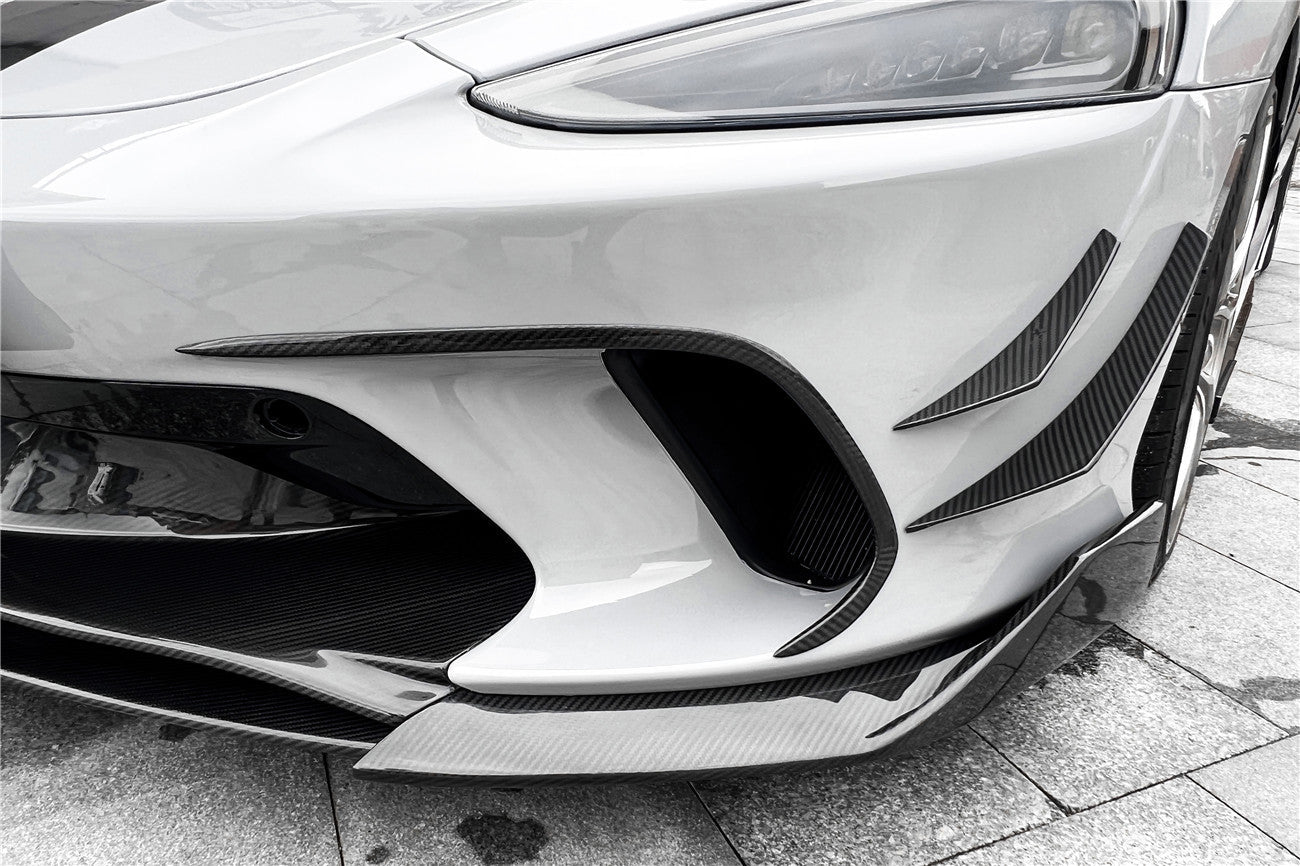 2020-2023 McLaren GT WP Style DRY Carbon Fiber Front Bumper Air Vents - Carbonado