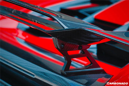 2015-2025 Lamborghini Huracan LP610  LP580  Evo  Tecnica MD Style Carbon Fiber Trunk Spoiler with Base