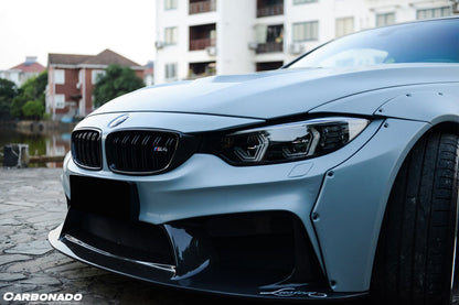 2014-2020 BMW M3 F80 & M4 F82 D3 Style Front Bumper - Carbonado