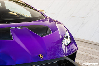2021-UP Lamborghini Huracan STO Dry Carbon Fiber Hood Vents - Carbonado