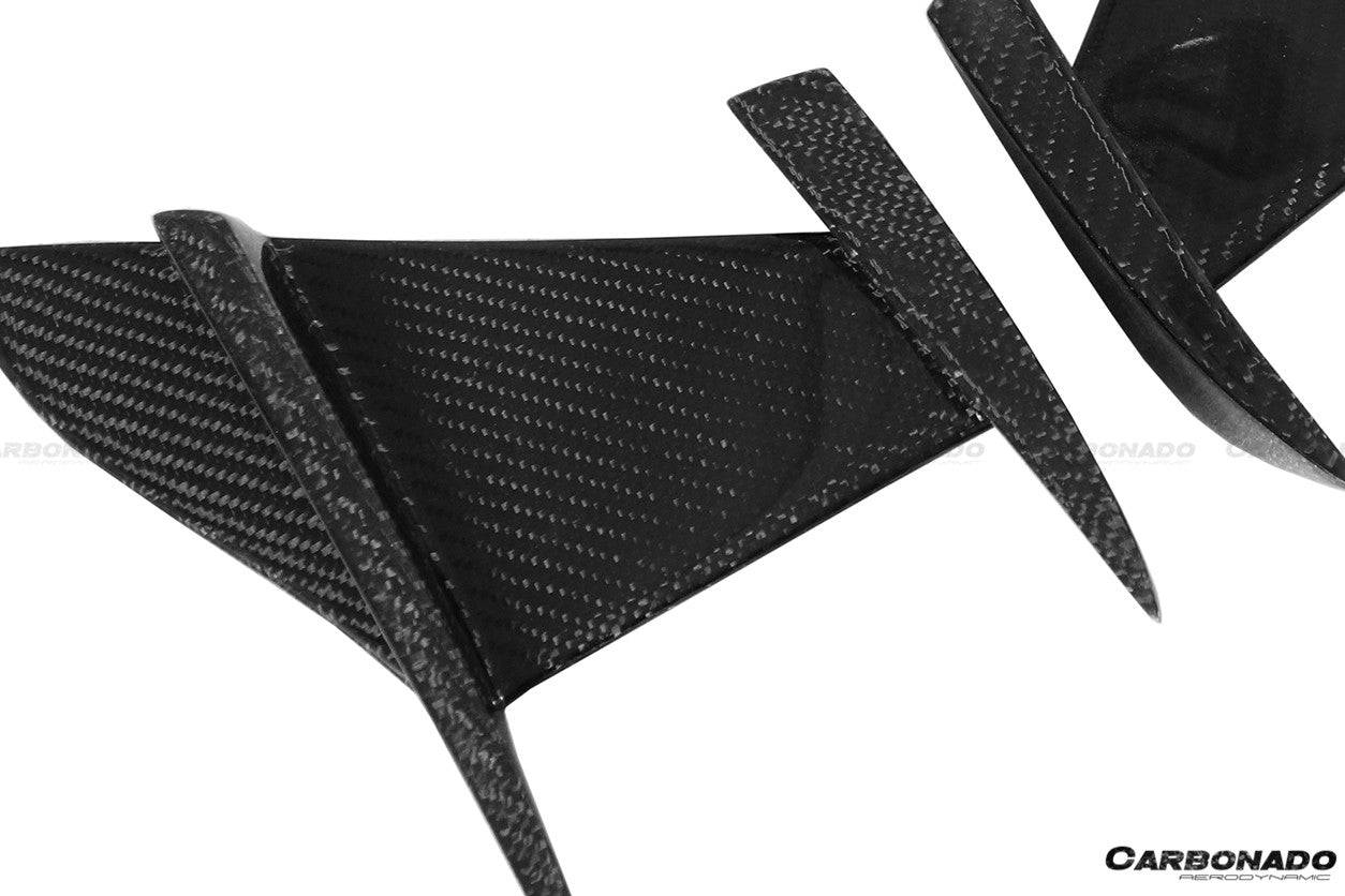 2018-2022 BMW 8 Series G14 Convertible/G15 Coupe/G16 4DR-Gran Coupe 840/850 IMP Style Carbon Fiber Front Bumper Canards - Carbonado Aero