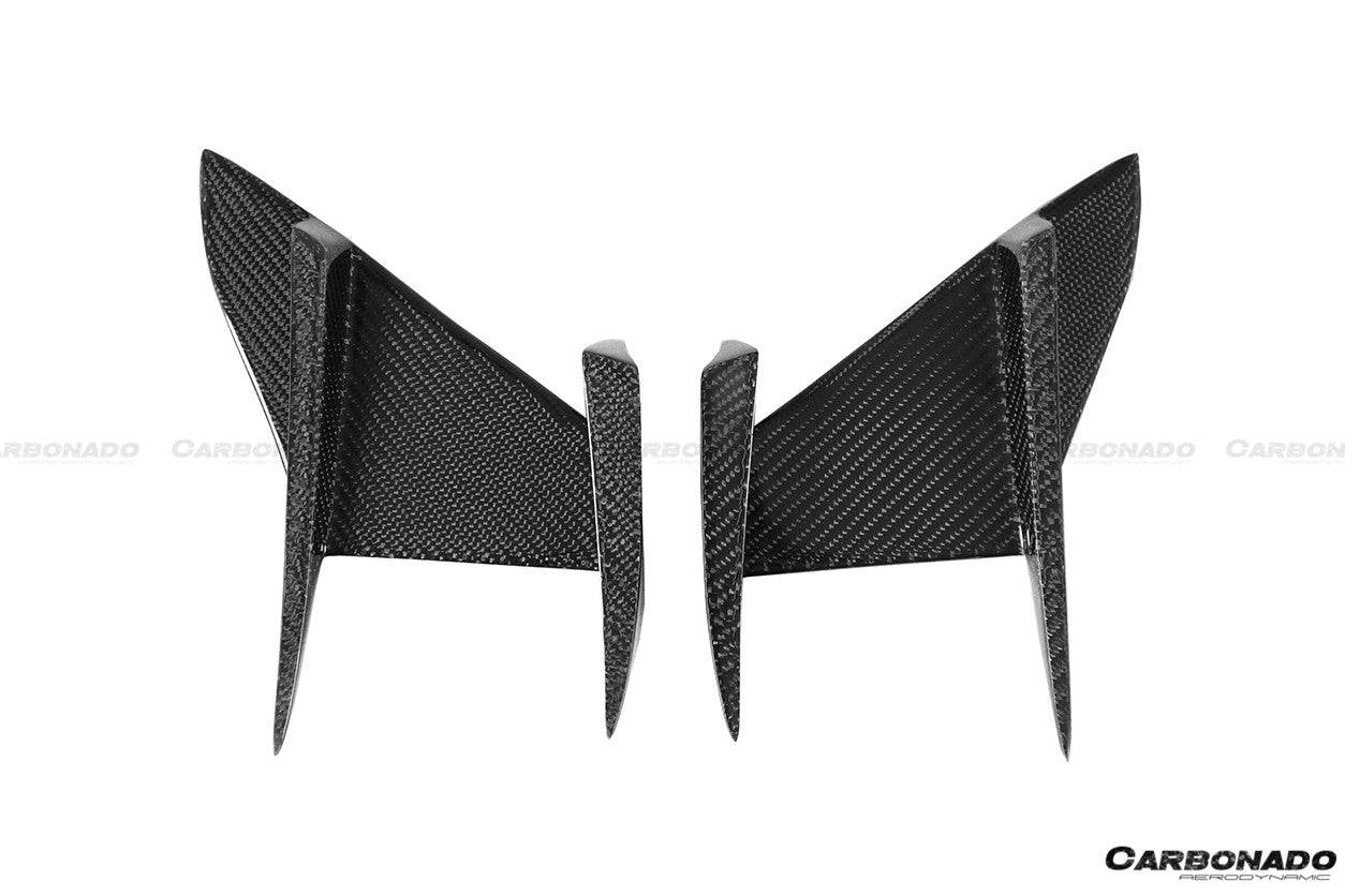 2018-2022 BMW 8 Series G14 Convertible/G15 Coupe/G16 4DR-Gran Coupe 840/850 IMP Style Carbon Fiber Front Bumper Canards - Carbonado Aero