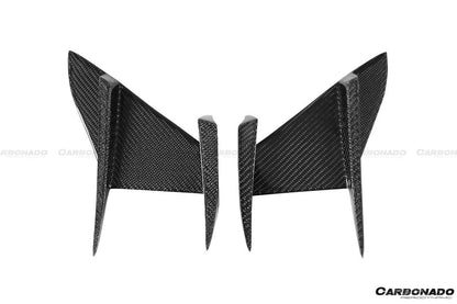 2018-2022 BMW 8 Series G14 Convertible/G15 Coupe/G16 4DR-Gran Coupe 840/850 IMP Style Carbon Fiber Front Bumper Canards - Carbonado Aero