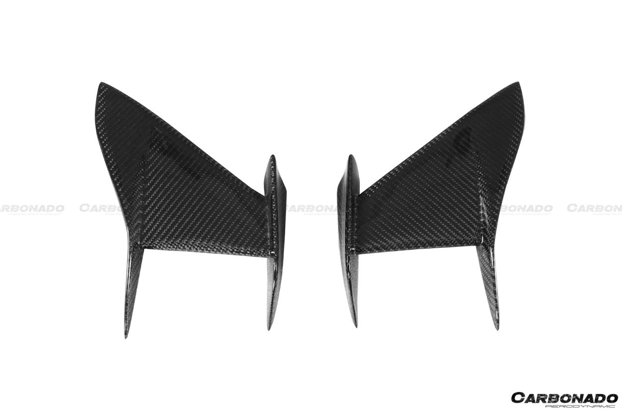 2018-2022 BMW 8 Series G14 Convertible/G15 Coupe/G16 4DR-Gran Coupe 840/850 IMP Style Carbon Fiber Front Bumper Canards - Carbonado Aero