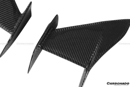 2018-2022 BMW 8 Series G14 Convertible/G15 Coupe/G16 4DR-Gran Coupe 840/850 IMP Style Carbon Fiber Front Bumper Canards - Carbonado Aero