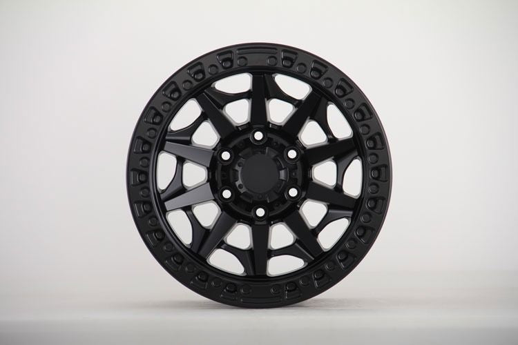 E909 Satin Black 17x9.0 ET0 6.139 - Square Set (4 Wheels)