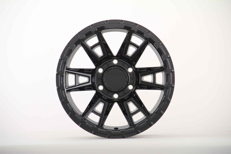 E9103 Satin Black 17x8.5 ET0 6.139 – (Square Set of 4)