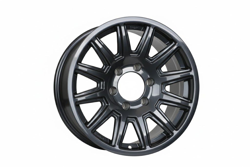 E910 Dark Gunmetal 17x8 ET0 6.139 – (Square Set of 4)