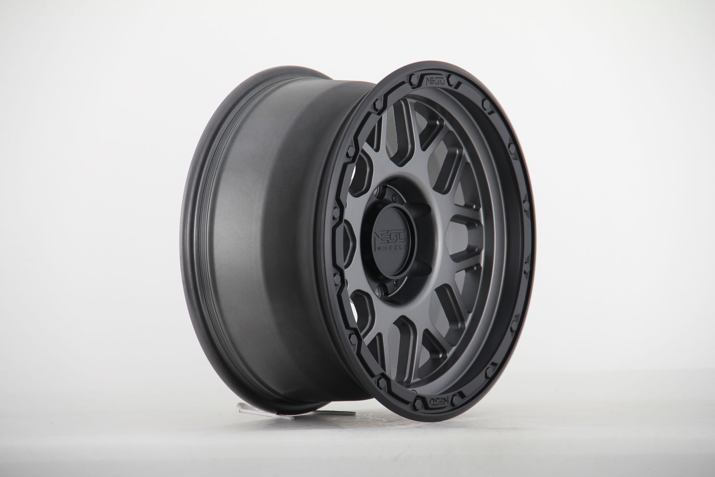 E915 Satin Gunmetal Satin Black Li 17x8.5 ET0 5.127 - Square Set (4 Wheels)