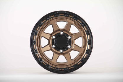 E920 Satin Bronze Spoke Black Lip 17x8.5 ET0 6.139 - Square Set (4 Wheels)