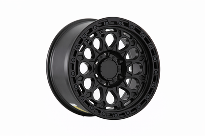 E921 Satin Black 17x8.5 ET0 6.139 - Square Set (4 Wheels)
