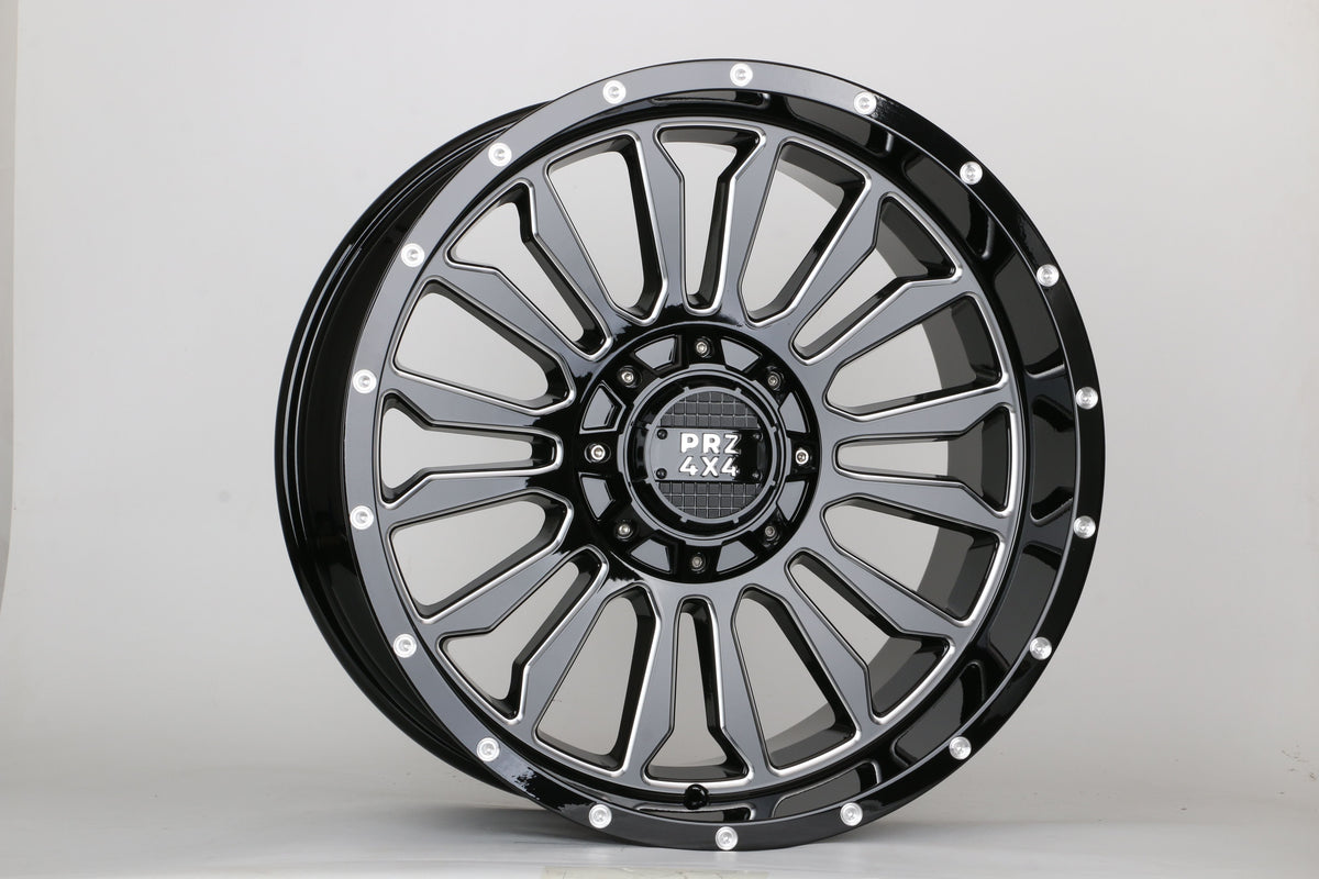 E923 Gloss Black Milled 20x10.0 ET-12 6.135.139 - Square Set (4 Wheels)