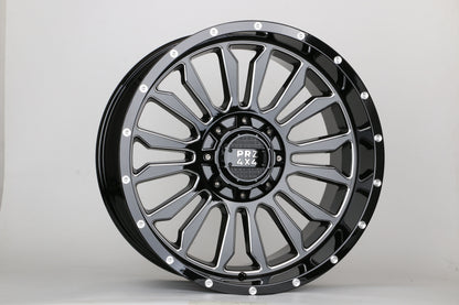 E923 Gloss Black Milled 20x10.0 ET-12 6.135.139 - Square Set (4 Wheels)