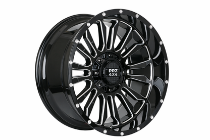 E923 Gloss Black Milled 20x10.0 ET-12 6.135.139 - Square Set (4 Wheels)