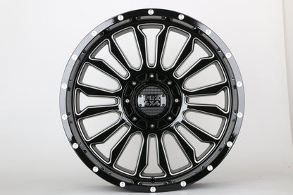 E923 Gloss Black Milled 20x10.0 ET-12 6.135.139 - Square Set (4 Wheels)