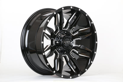 E924 Gloss Black Milled 20x10.0 ET0 6.135.139 - Square Set (4 Wheels)