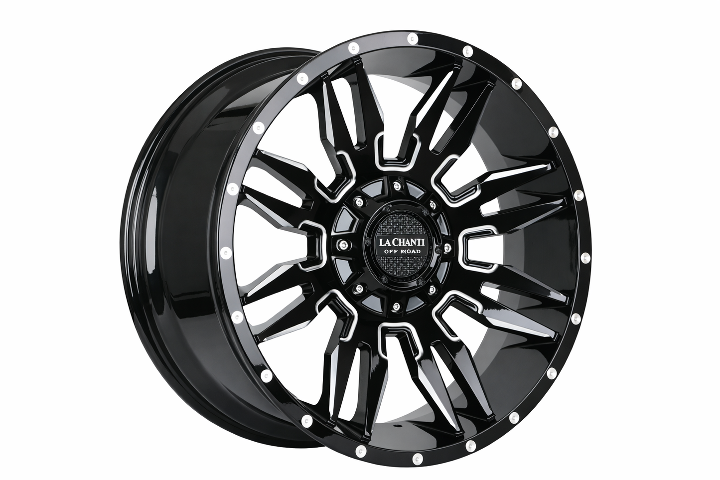 E924 Gloss Black Milled 20x10.0 ET0 6.135.139 - Square Set (4 Wheels)