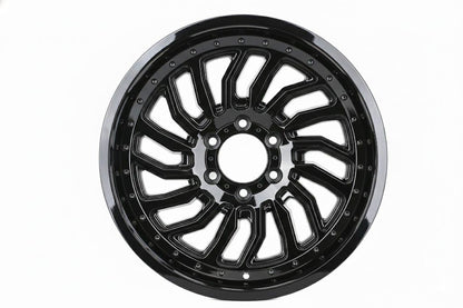 E928 Gloss Black 20x10.0 ET-15 6.139 - Square Set (4 Wheels)