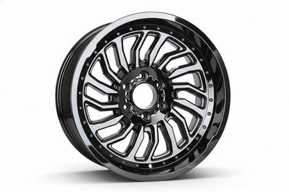 E928 Gloss Black 20x10.0 ET-15 6.139 - Square Set (4 Wheels)