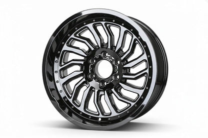 E928 Gloss Black 20x10.0 ET-15 6.139 - Square Set (4 Wheels)