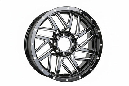 E930 Gloss Black Milled 20x9.0 ET0 6.139 - Square Set (4 Wheels)