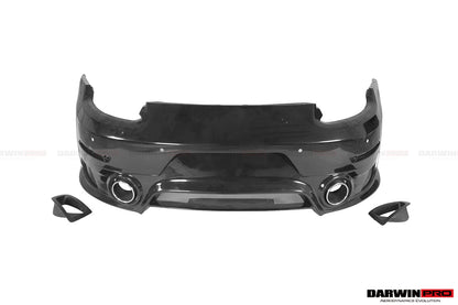 2013-2019 Porsche 911 991 Turbo/S GT2RS Style Partial Carbon Fiber Rear Bumper - DarwinPRO Aerodynamics