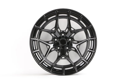 E933 Gloss Black 20x10.0 ET-10 5.127 - Square Set (4 Wheels)