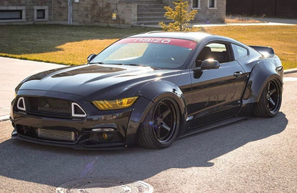 Aodhan DS05 Gloss Black W /Gold Rivets - 19x9.5 +22 / 19x11 +22 5x114.3 (Staggered Set of 4)