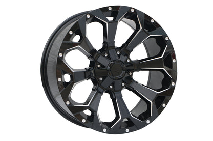 E950 Gloss Black Milled 22x10.0 ET0 5.127.114 - Square Set (4 Wheels)