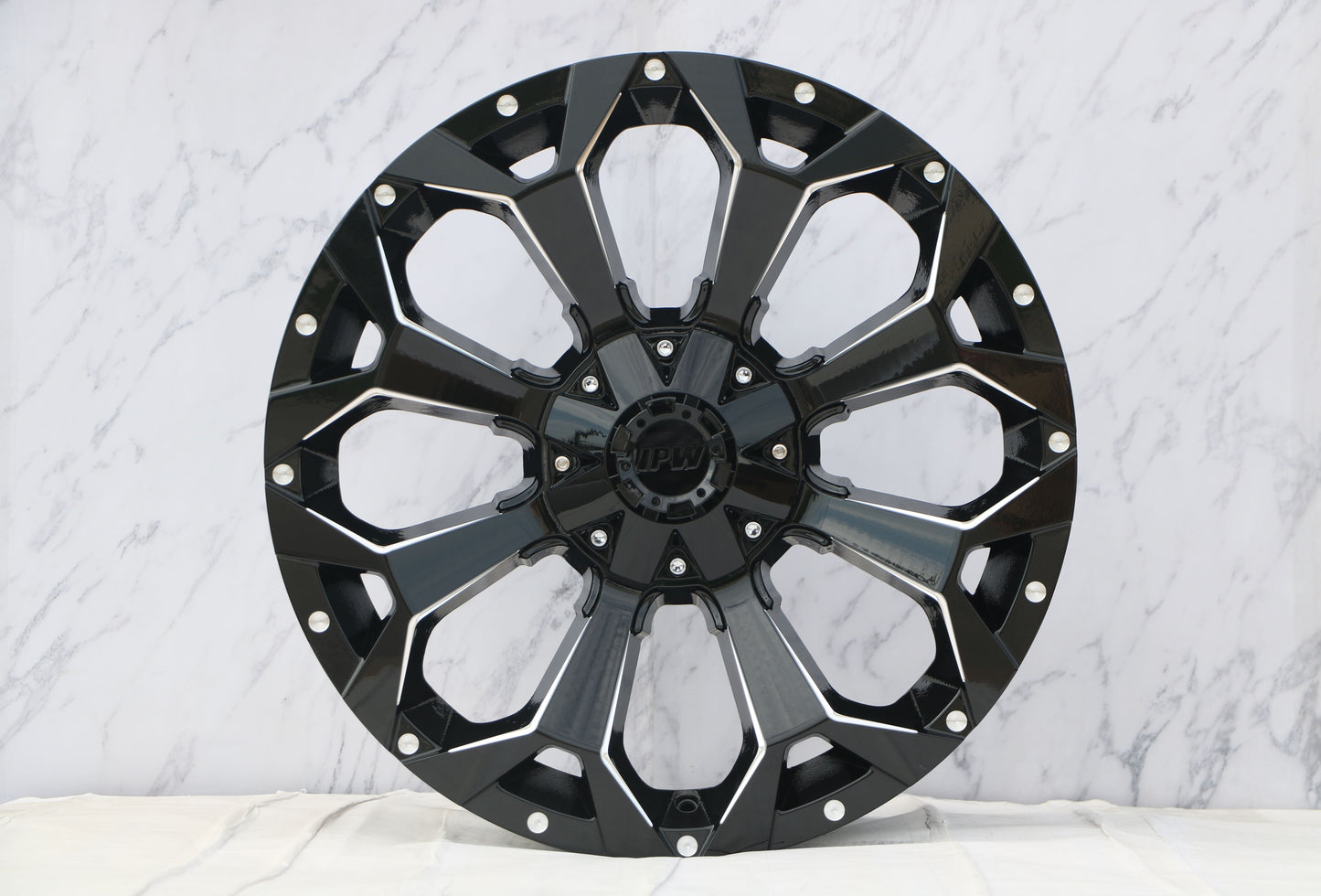 E950 Gloss Black Milled 22x10.0 ET0 5.127.114 - Square Set (4 Wheels)
