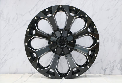 E950 Gloss Black Milled 22x10.0 ET0 5.127.114 - Square Set (4 Wheels)