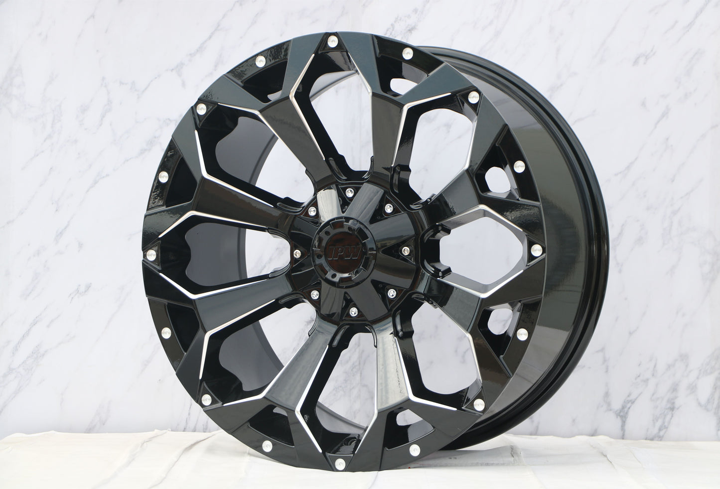 E950 Gloss Black Milled 22x10.0 ET0 5.127.114 - Square Set (4 Wheels)