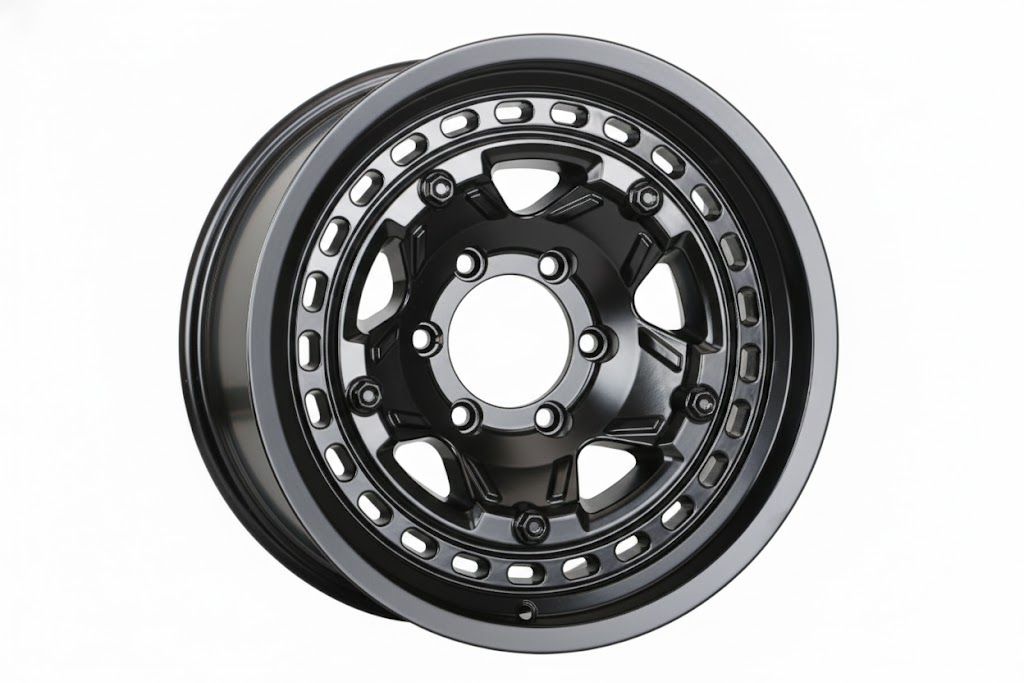 E952 Satin Black 17x9 ET-12 5.127 – (Square Set of 4)