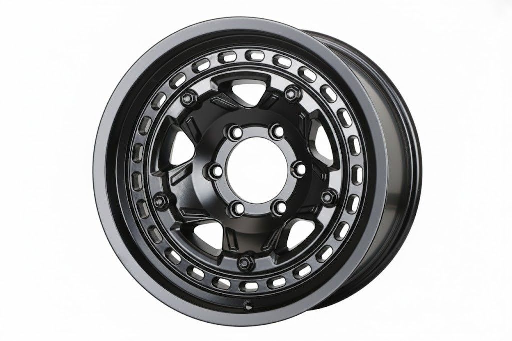 E952 Satin Black 17x9 ET-12 5.127 – (Square Set of 4)