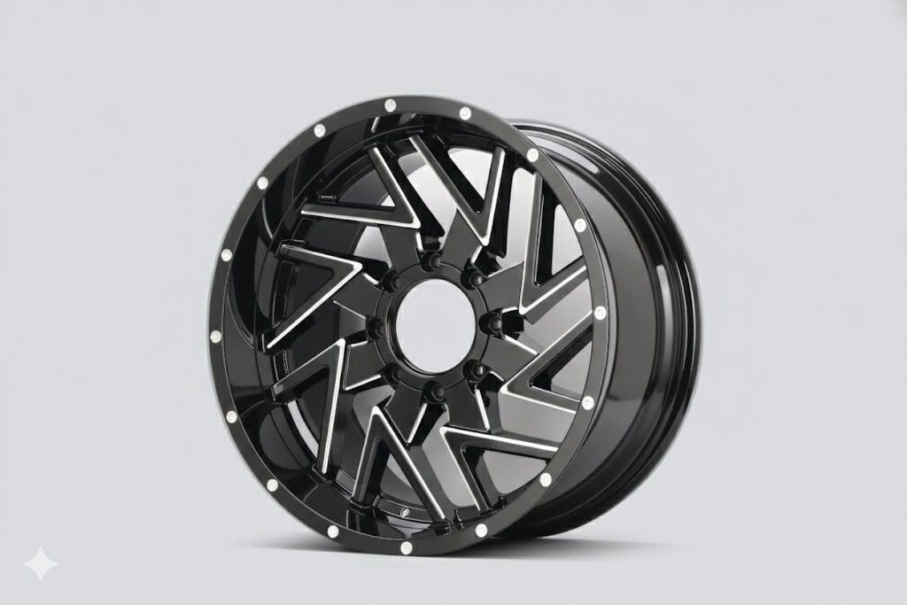E955 Gloss Black Milled 20x10.0 ET-12 6.135.139 - Square Set (4 Wheels)