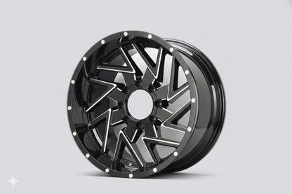 E955 Gloss Black Milled 20x10.0 ET-12 6.135.139 - Square Set (4 Wheels)